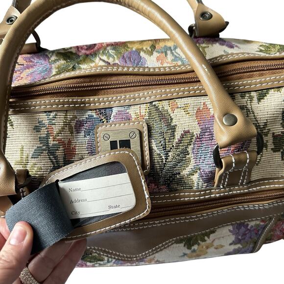 RARE VINTAGE LEISURE LUGGAGE CARRYON DUFFEL WEEKEND TRAVEL BAG NWT MACY'S - Picture 3 of 12